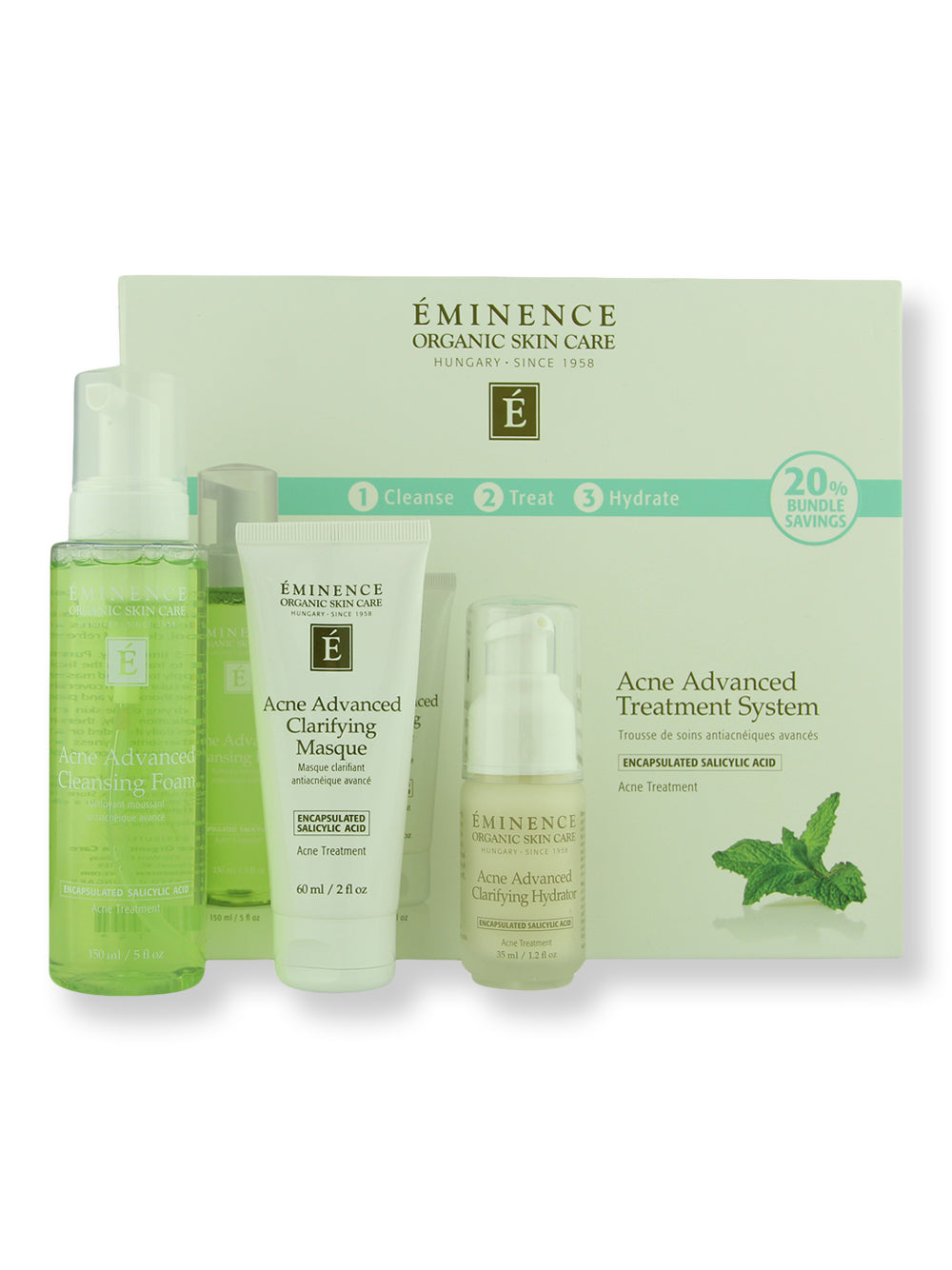 Eminence Organic Skin Care Acne Advanced Treatment System