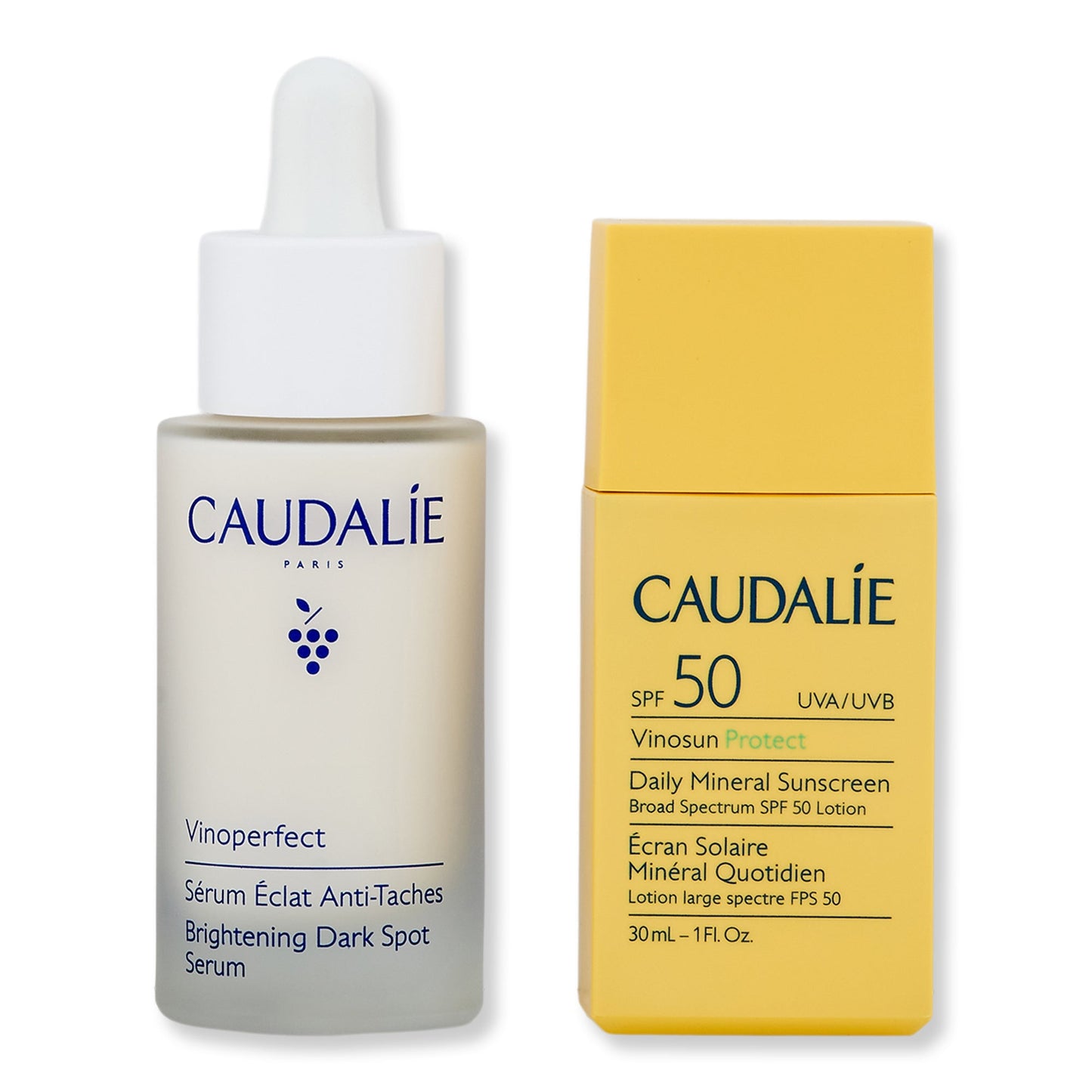 Caudalie Dark Spot Brightening Serum & Sunscreen SPF 50 Set