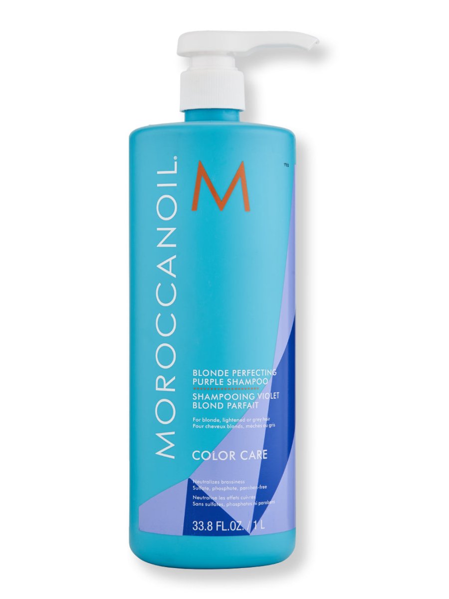 Moroccanoil Blonde Perfecting Purple Shampoo - SkincareEssentials