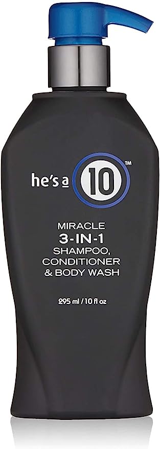 He's a 10 Miracle 3-IN-1 Shampoo, Conditioner & Body Wash 10 fl oz - SkincareEssentials